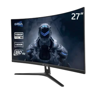 CRUA 27" 165Hz/180Hz Curved Gaming Monitor - FHD 1080P,AMD FreeSync, 1800R Frameless Computer...